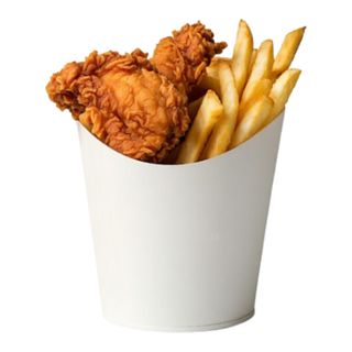 Cubo pollo frito X4 + patatas artesanas.