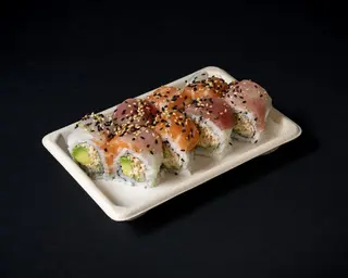 Rainbow uramaki (sin gluten)