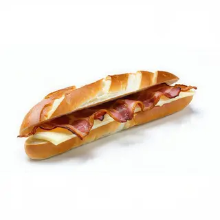 Bocadillo de bacón y queso