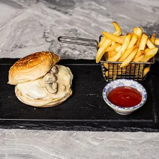 Mush Swiss Burger
