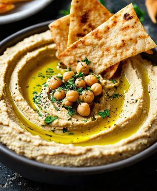 Hummus z chipsami