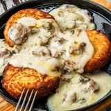 Деруни з картоплі з лісовими грибами на вершках (400г/50г)