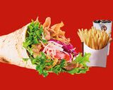 Menú rollo kebab grande 