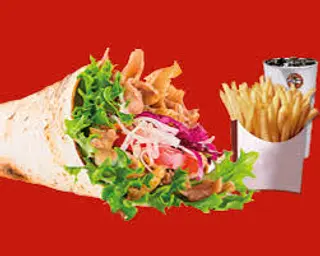 Menú rollo kebab grande 
