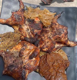 Caille braise+ Attieke