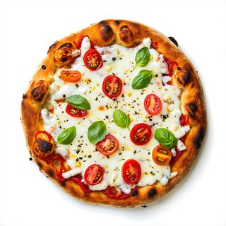 Pizza bianca caprese