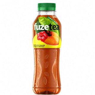 Холодний чорний чай Fuzetea зі смаком персика та троянди, 500ml