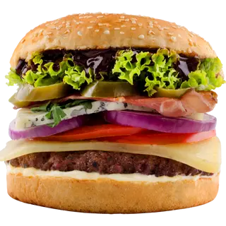 Burger hot cheese bacon