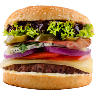 Burger hot cheese bacon