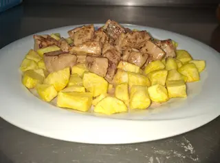 Raxo con pimientos