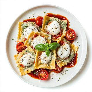 ravioli di bufala al pomodoro