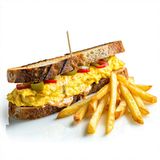 Payes Con Tortilla Francesa Y Patatas Fritas