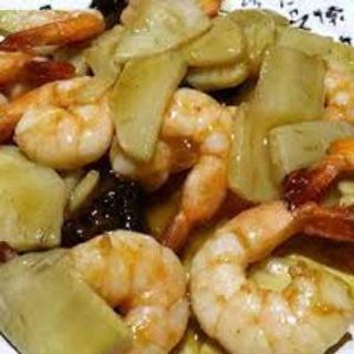 251. Gambas Con Bambú Y Setas