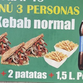 Menú 3 Personas de kebab