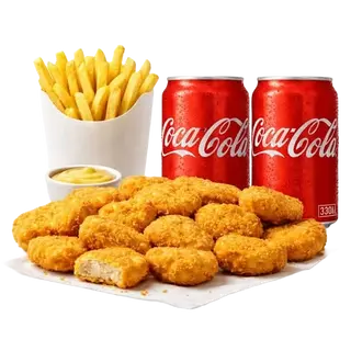 Nuggets de Frango 20 Unidades + 2 Coca-Cola + 1 Batata Frita