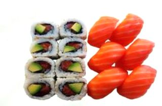 B4.California (14U.) De Salmón Con Nigiri Salmón