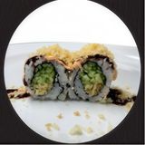 69 Uramaki De Pepino Tempura Con Salsa Rosa Y Teriyaki (8 Uds.)