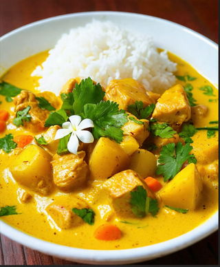 Yellow curry kurczak