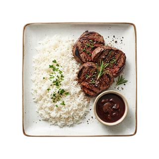 Arroz Blanco Con Ternera