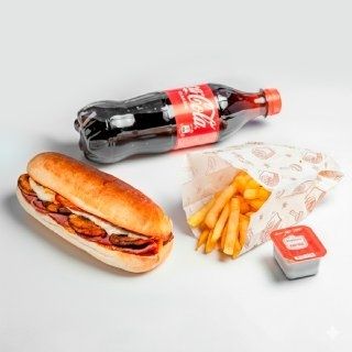 Комбо сэндвич с копченой кониной + Coca- Сola 0.5L  N