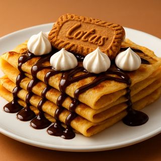 Crêpes Lotus Dream - cioko latte, biscotto lotus, mini meringhe