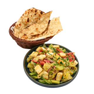 Paneer Tikka Salad + Garlic Naan
