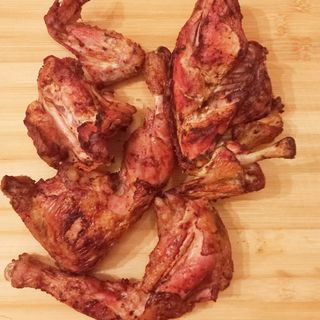 Whole charcoal grilled chicken