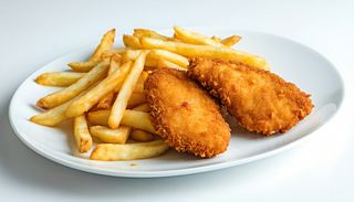 2x Snitel de porc pane cu cartofi prajiti