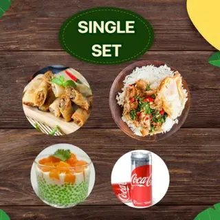 Single Set (2 Rolls+Padkrapao+Sagukati+Drink)