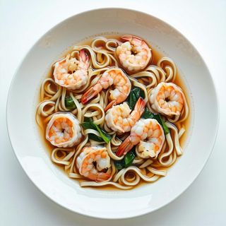 44. Udon con gamberi