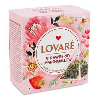 Чай зелений Lovare Strawberry Marshmallow (15*2г)