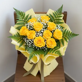 Bouquet De 10 Roses Jaunes