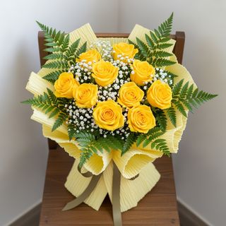 Bouquet De 10 Roses Jaunes