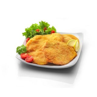 Cotoletta di vitello l'orecchia di elefante con patate e limone 