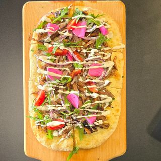 Beef shawarma flat bread