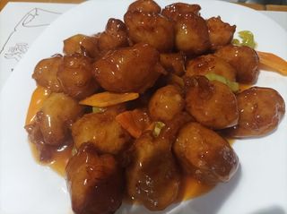 58. Пилешко месо в сладко-кисел сос (700гр)