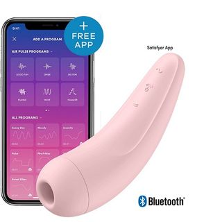 Succionador Vibrador Recargable Sumergible Satisfyer Curvy 2+ App Rosa