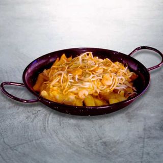 Huevos Rotos con Gamba cristal