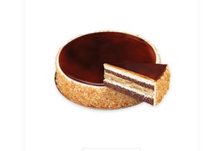 Tarta De Caramelo  Con Oblea De Café ,Crema Y Arroz Crujiente