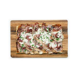 Pizza con BBQ Pancetta (20x30 cm.)