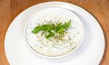 Diced Cucumber Garlic and Mint in Yoghurt