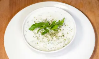 Diced Cucumber Garlic and Mint in Yoghurt