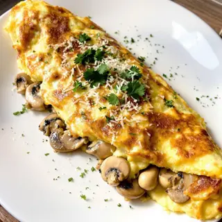 Déjeuner   Omelete aux champignons   
