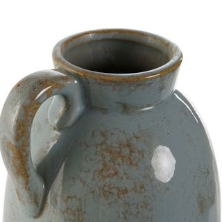 Jarrón Jarra cerámica vidriada celeste (L)