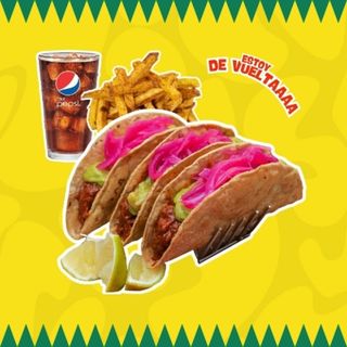 -Nuevo Crunchy Mamataco x 3 + Patatas o Nachos con Queso + Bebida NUEVO