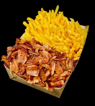 BIG PAPA BOX 700g (mieso 350g + frytki 350g)