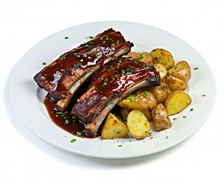 Costița coaptă în Sos BBQ