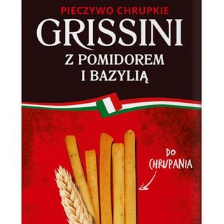 PALUSZKI GRISSINI Z POMIDORAMI I BAZYLIĄ 125 g - VITALIANA