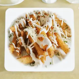Papas Cargadas de Pollo y 4 Quesos