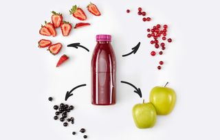 Журавлина+чорна смородина+полуниця+яблучний фреш